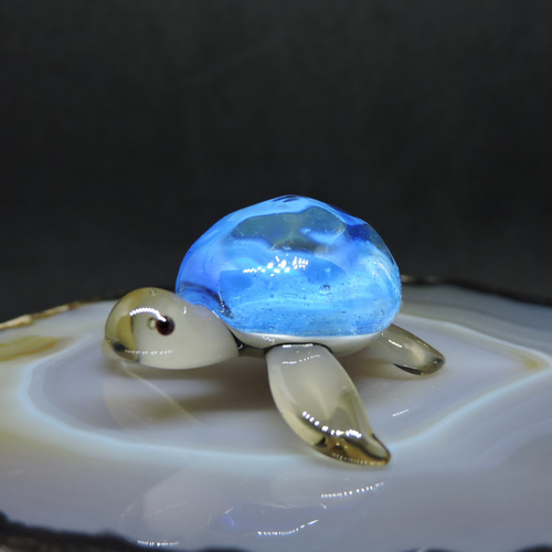 ガラスの造形・ちっこいウミガメ 8匹目 その他置物 硝子細工屋 通販