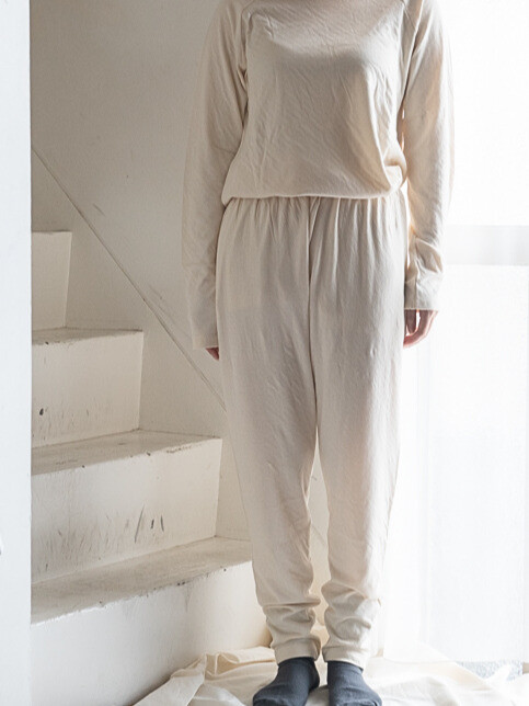 とろける肌触りエアニット　パンツ【オーガニックコットン100%】