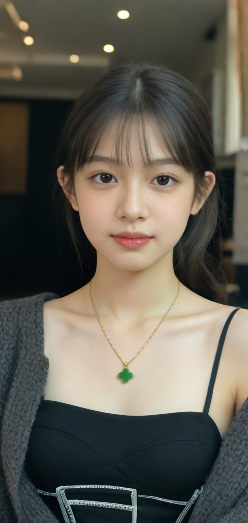 幸運の四つ葉のクローバーと和田玉の翡翠、18kゴールドバックル、特別な出会い