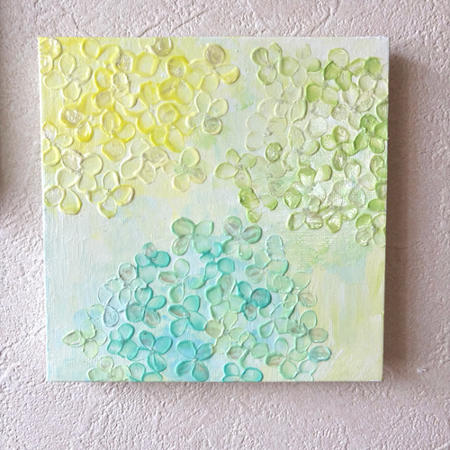 Natural Flow】テクスチャーアート 抽象画 3枚セット 原画 絵画 みかん