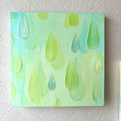 Natural Flow】テクスチャーアート 抽象画 3枚セット 原画 絵画 みかん