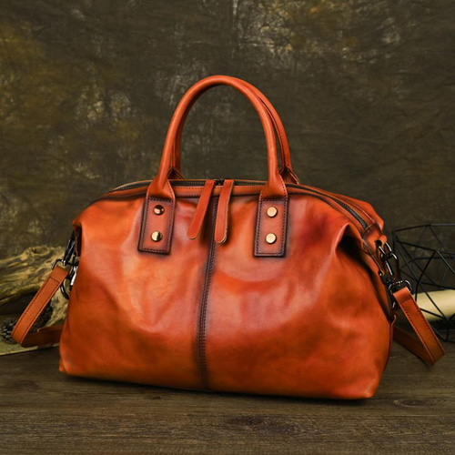 ハンドバッグ ヴィンテージ 本革 サッチェル トートバッグ ボストン