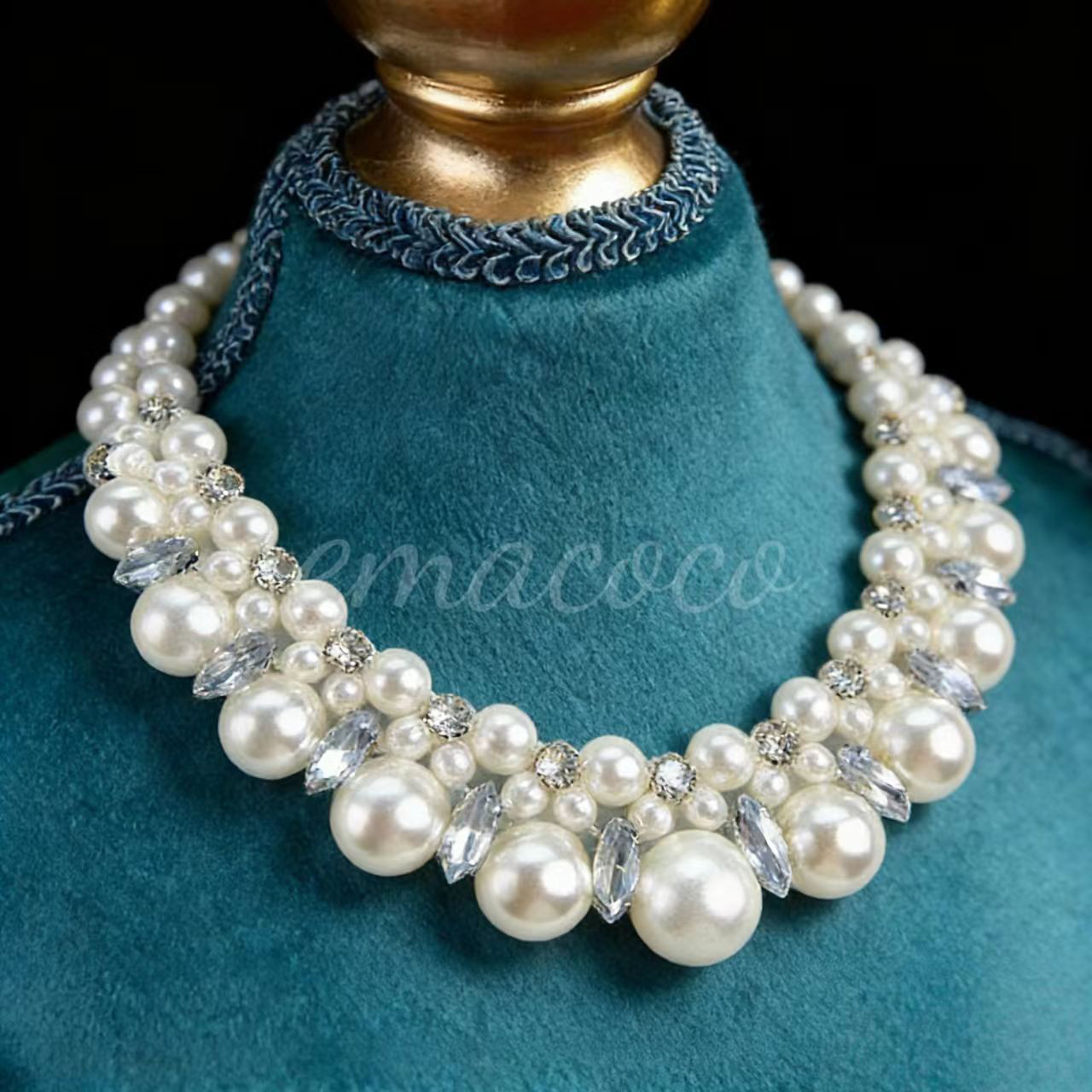 ＊星夜真珠＊ブライダル ティアラ ネックレス ピアス 3点セット パールアクセサリー 結婚式 前撮りR60122