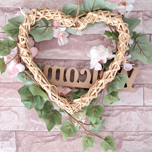 恋ひらく、桜のハートリース リース 𝓪𝓷𝓭 𝓡𝓤𝓘 通販 20360426