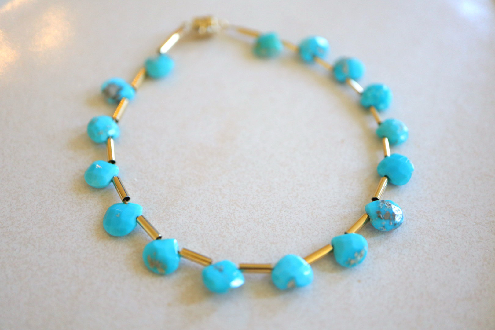 スリーピングビューティー　ターコイズ　14kgf  ブレスレット　マグネットタイプ 6,734円