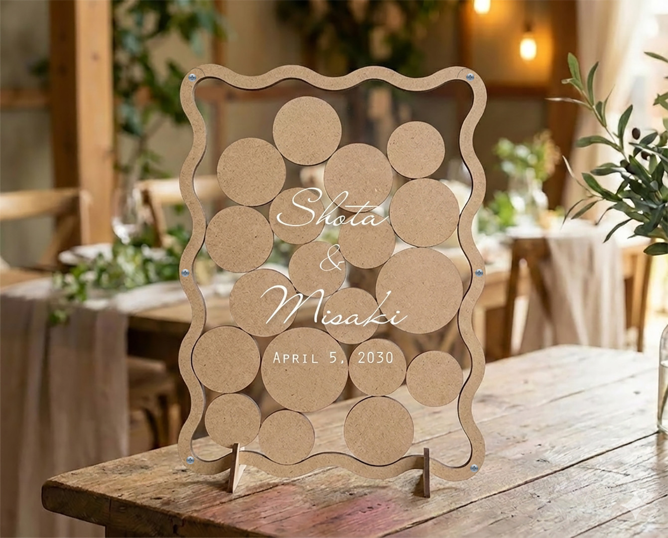 ウェディングドロップスWAVY｜木×アクリル ナチュラルデザイン