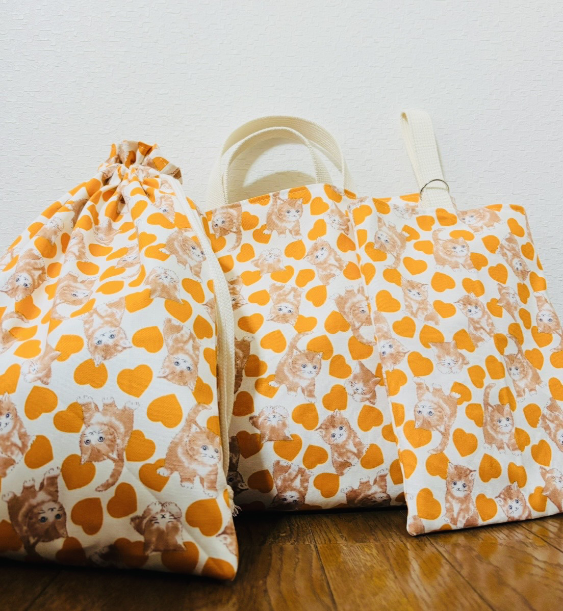 【入園入学】レッスンバッグ、お着替え袋、シューズ袋セット