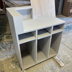 ワイド90  石っぽいアールカウンター　レジカウンター 4枚目の画像