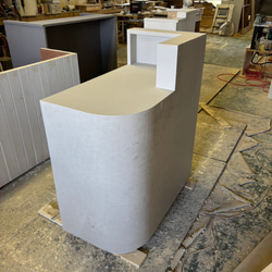 ワイド90  石っぽいアールカウンター　レジカウンター 3枚目の画像