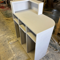 ワイド90  石っぽいアールカウンター　レジカウンター 2枚目の画像