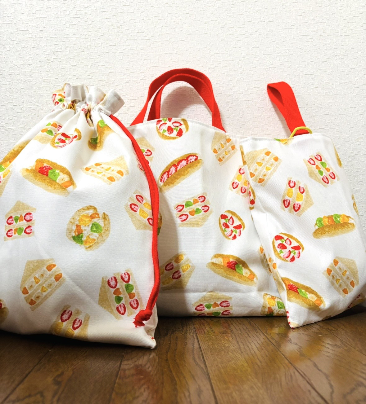 【入園入学】レッスンバッグ、お着替え袋、シューズ袋セット