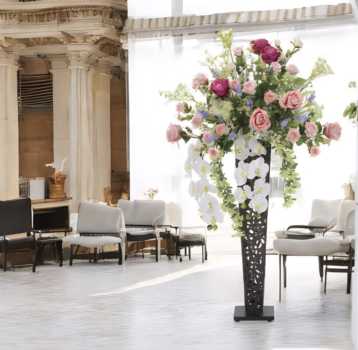 光触媒　人工観葉植物　フェイクグリーン　レシオクイーンスタンド1.2m