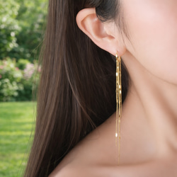 綺麗に揺れる★流星の尾のピアス★サージカルステンレス　～流星の尾 6枚目の画像