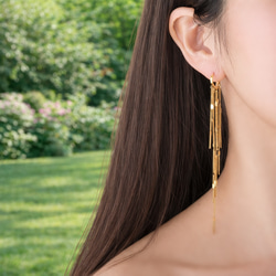 綺麗に揺れる★流星の尾のピアス★サージカルステンレス　～流星の尾 7枚目の画像