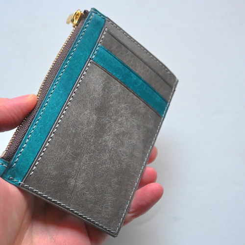 フラグメントケース コインウォレット【ターコイズ×グレー】 その他