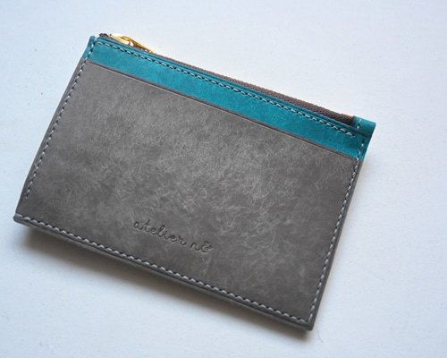 フラグメントケース　ウォレット【ターコイズ×グレー】 フラグメントケース コインウォレット【ターコイズ×グレー】 その他