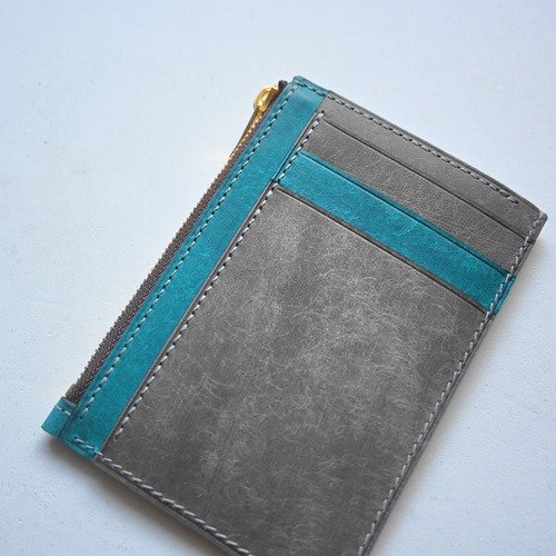 フラグメントケース　ウォレット【ターコイズ×グレー】 フラグメントケース コインウォレット【ターコイズ×グレー】 その他
