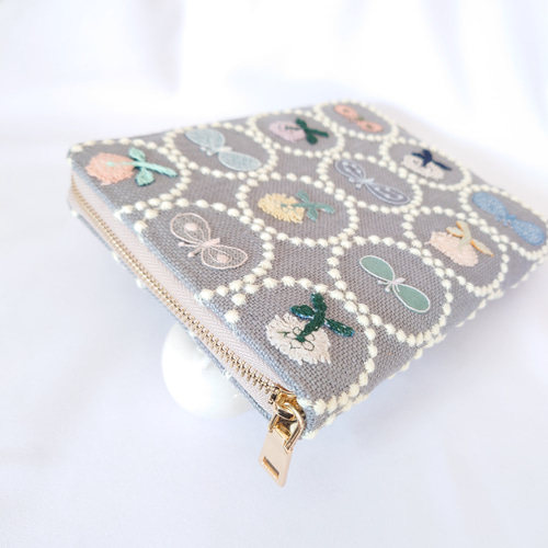 ✿2026/01完成確認用 マルチケース 母子手帳ケース タンバリン グレー