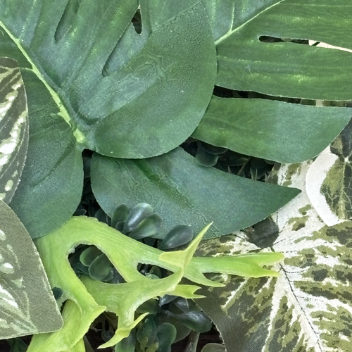 沢山の再販　光触媒加工ウォールグリーン　フェイクグリーン壁掛け 沢山の再販 光触媒加工ウォールグリーン フェイクグリーン壁掛け♡横長