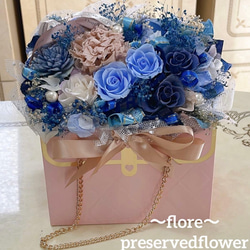 送料無料、ラッピング込み】✨大人気✨紫ミックスバラプリザーブ