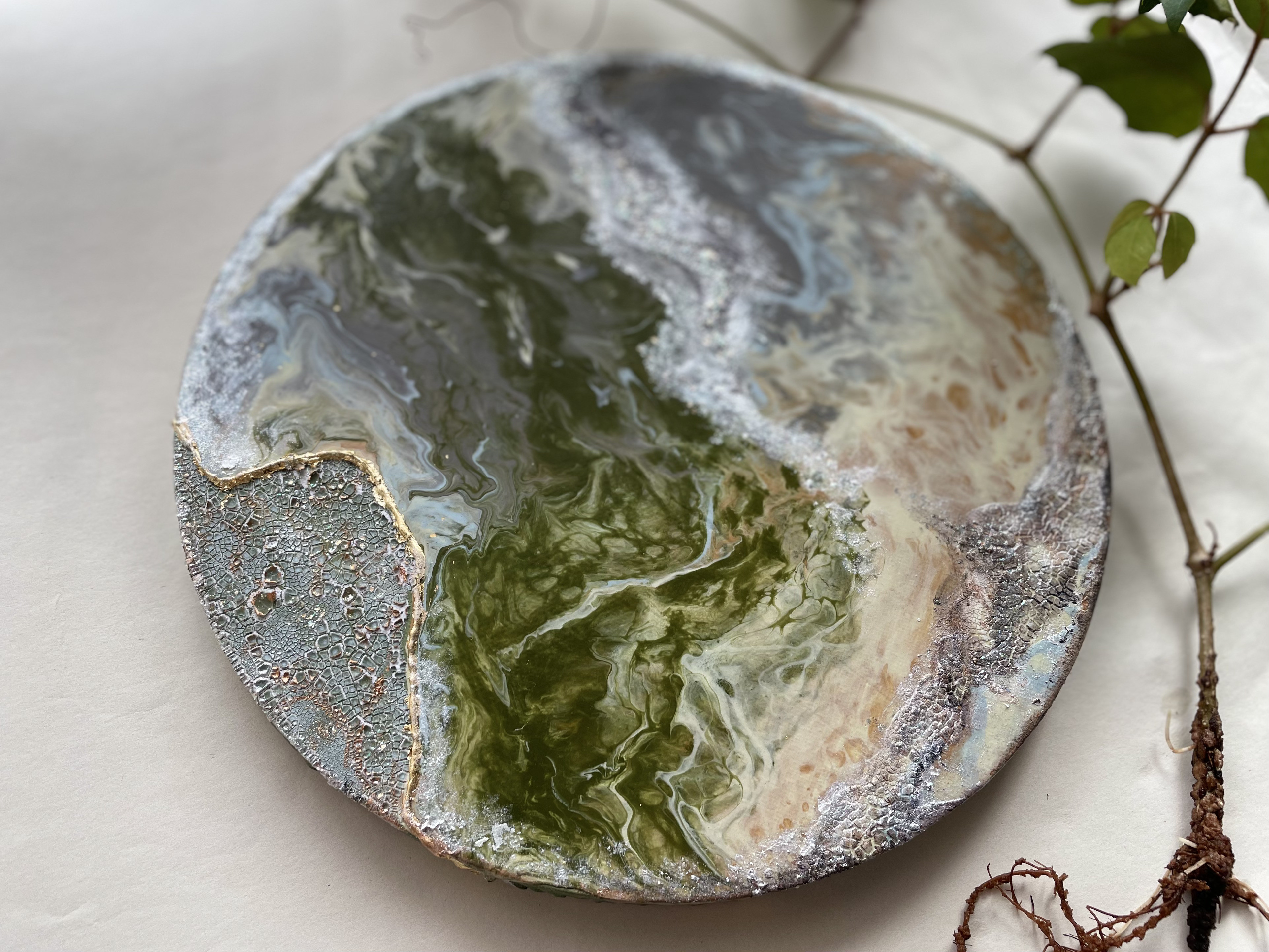 ポーリング＆テクスチャーアート ( 流れる )