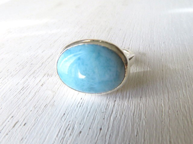 シルバー　ラリマール　リング