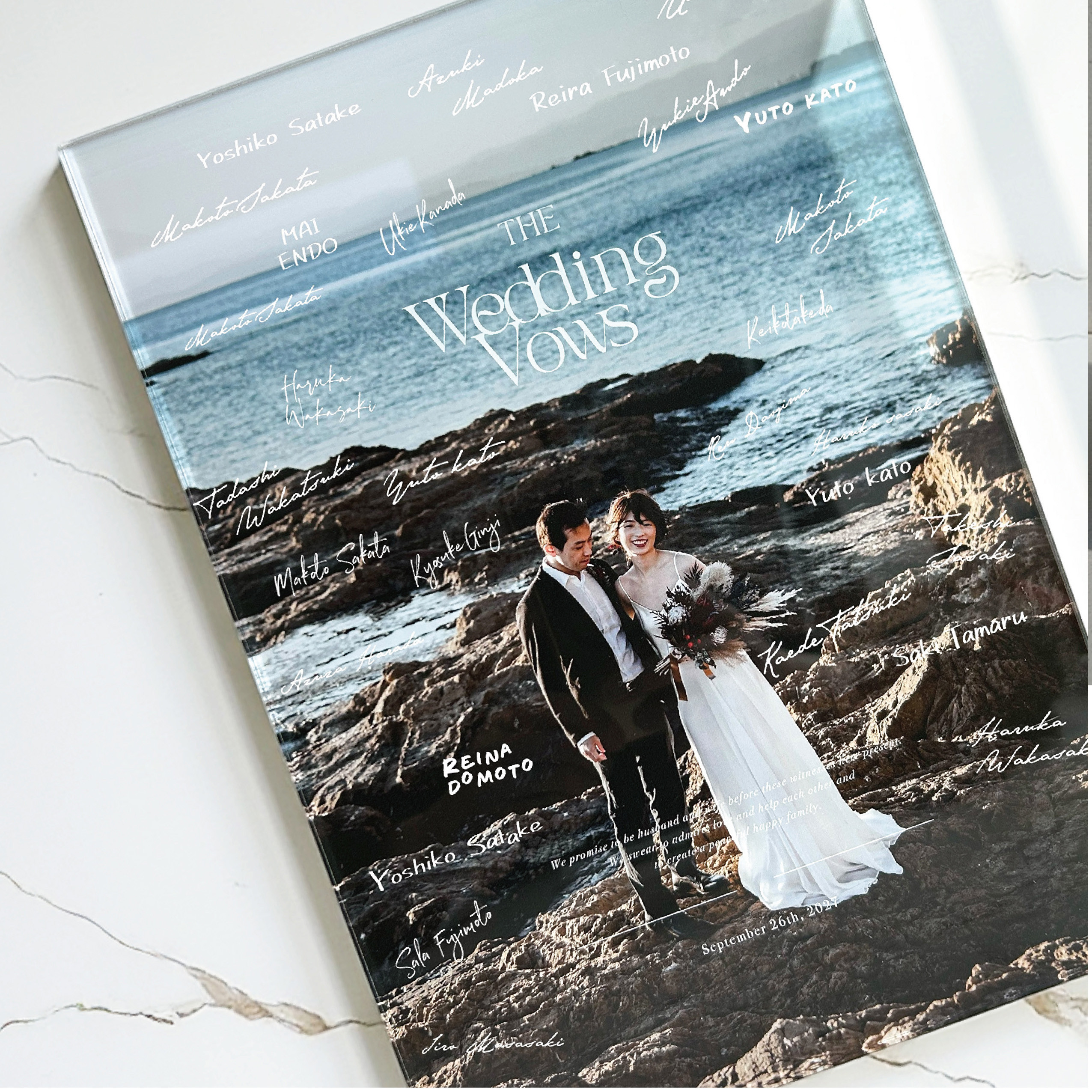 結婚証明書で寄せ書き　送料無料　フォトウェディング　ウェルカムスペースに