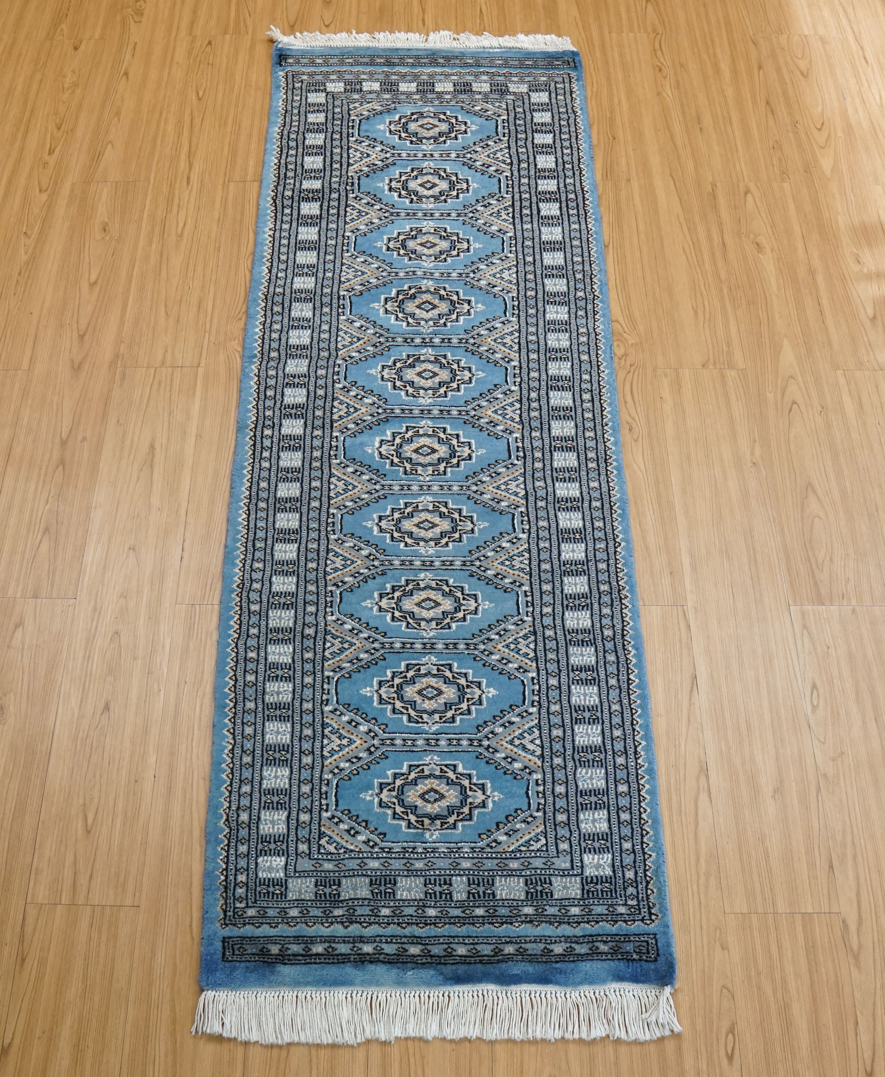 パキスタン手織り絨毯　ランナー 185×63cm