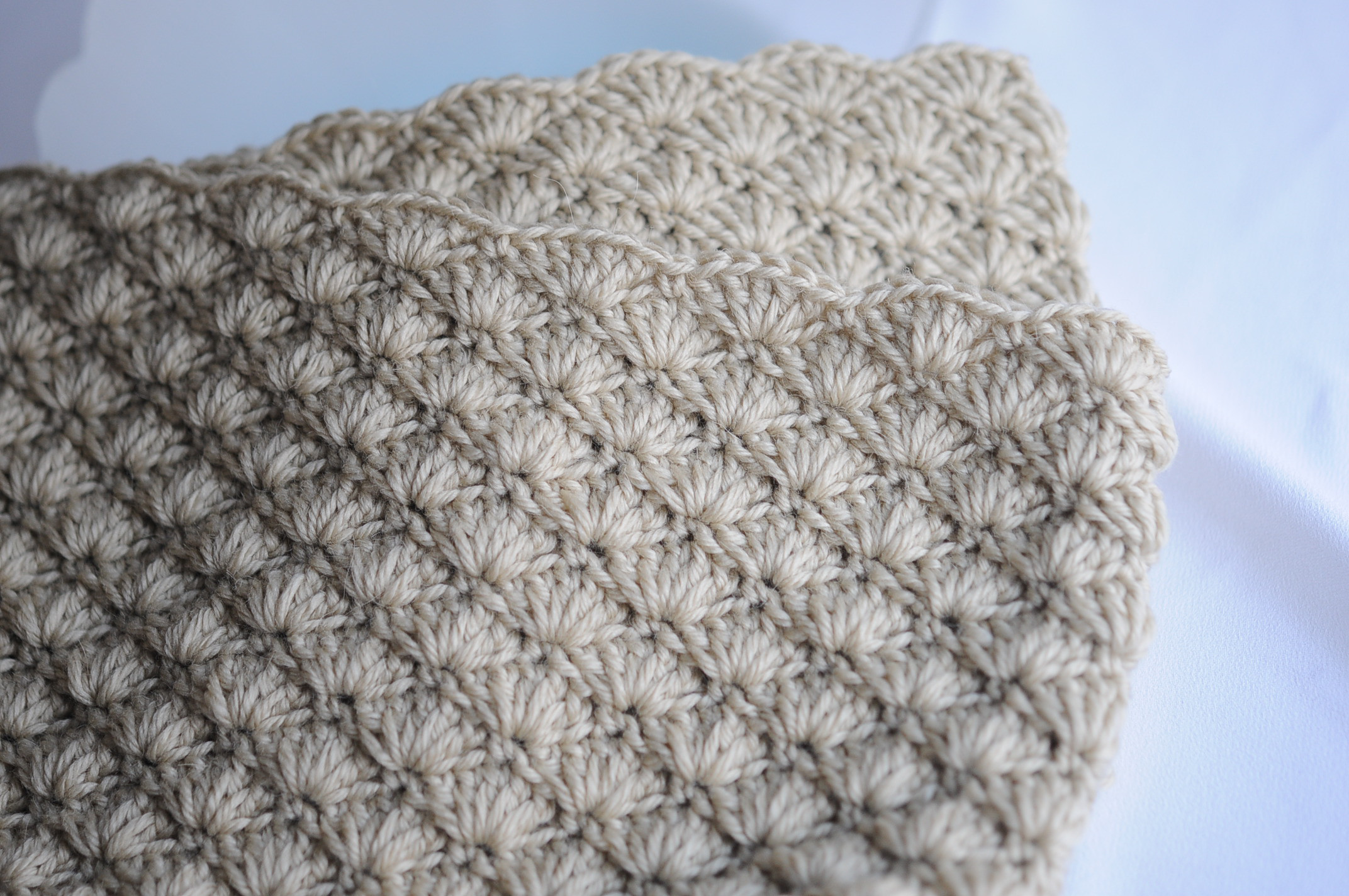 松編みロングスヌード　ベビーアルパカ　ラムウール