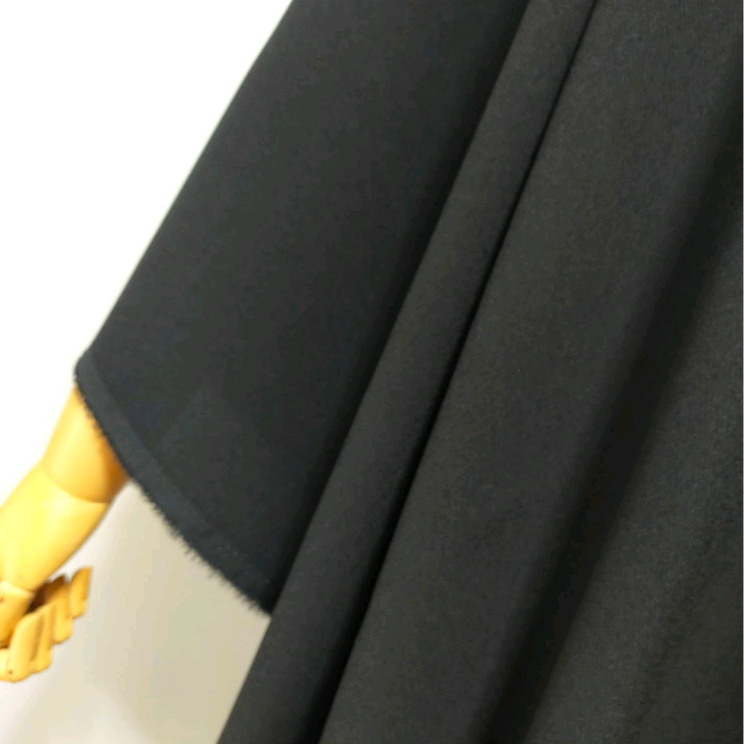 ⁂受注製作*ブラックフォーマル*アンサンブル*フレンチワンピ+ボレロ*黒ジョーゼット*裏付き*卒業式*M〜L*送料無料㊳