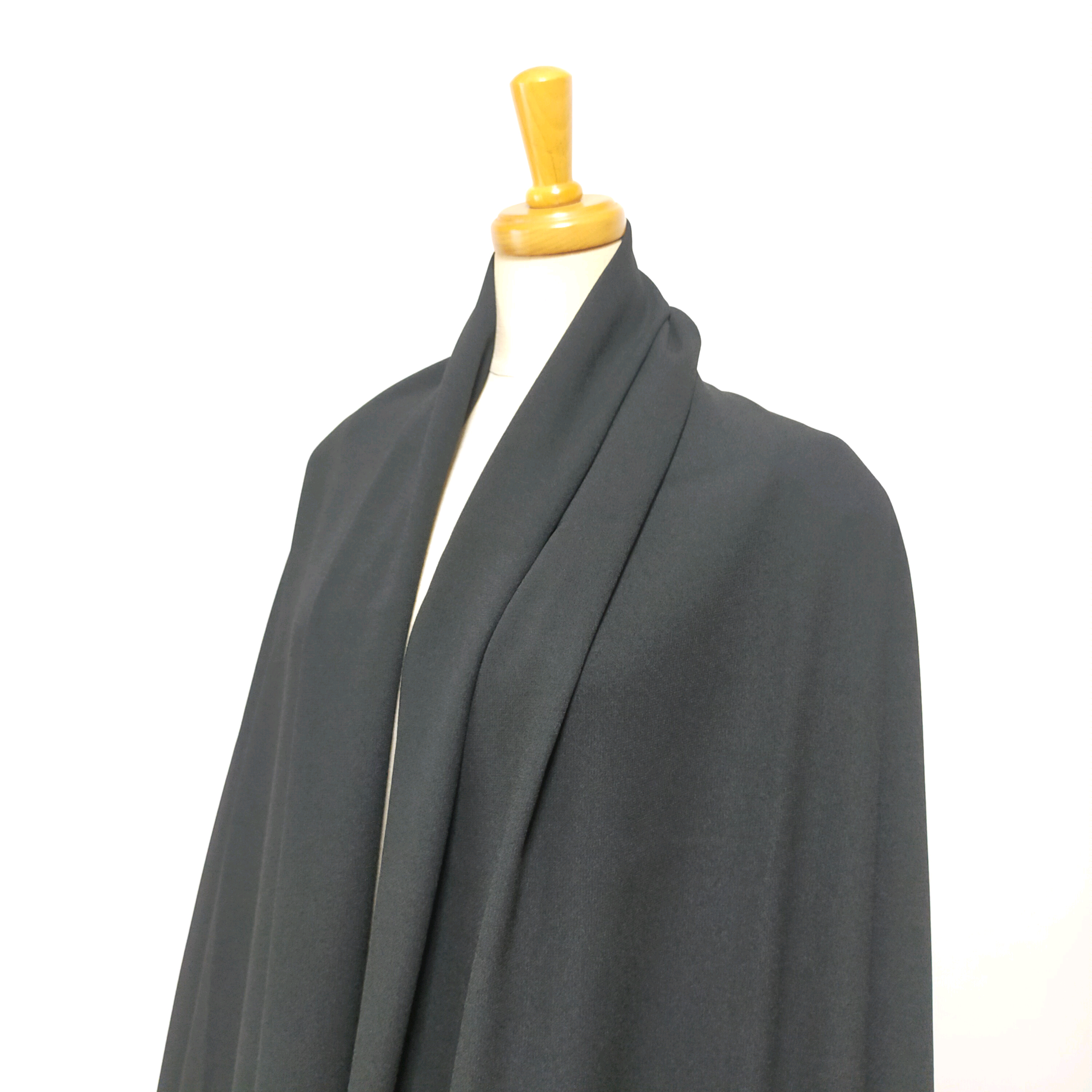 ⁂受注製作*ブラックフォーマル*アンサンブル*フレンチワンピ+ボレロ*黒ジョーゼット*裏付き*卒業式*M〜L*送料無料㊳