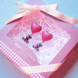 「 Bitter sweet ❤️ 」イヤリング/ピアス*ハート.くま.チョコ.バレンタインデー.ビジュー.キラキラ* 6枚目の画像