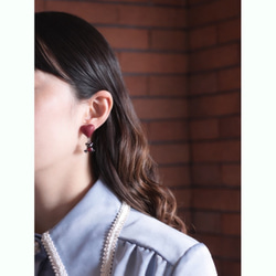「 Bitter sweet ❤️ 」イヤリング/ピアス*ハート.くま.チョコ.バレンタインデー.ビジュー.キラキラ* 2枚目の画像
