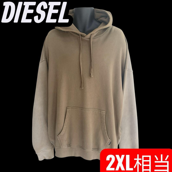 DIESEL ディーゼル パーカー 2XL相当 大きいサイズ メンズ 美品