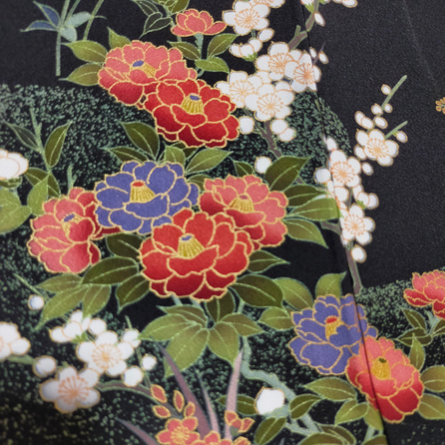 受注製作*黒留袖アンサンブル*ノースリーブワンピース+ボレロ*着物