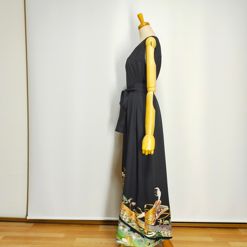 受注製作*黒留袖アンサンブル*ノースリーブワンピース+ボレロ*着物