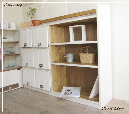 ※送料がかなり安くなりました！サイズオーダー可！●超ワイド6枚パタパタキャビネット●シャビーブラウン無垢材●受注製作