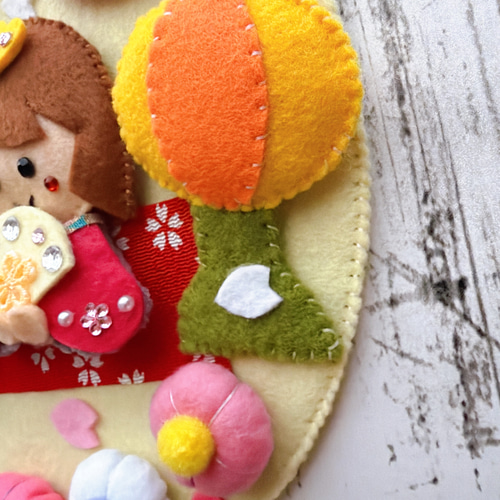 ひなまつりリース☆壁飾り☆フェルトリース リース Tama 通販 20363069