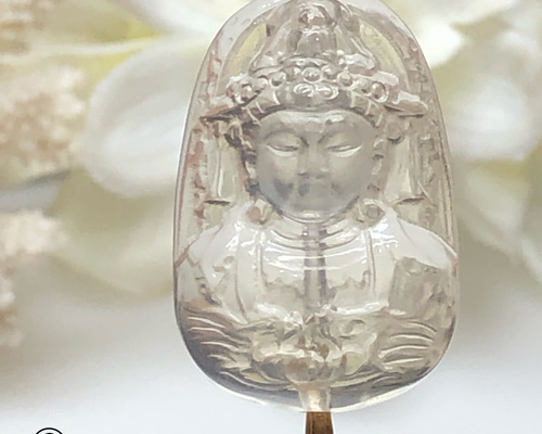 観音様・シトリン・天然石・貫通穴•*¨*•.¸¸♬ ブレスレット MARON