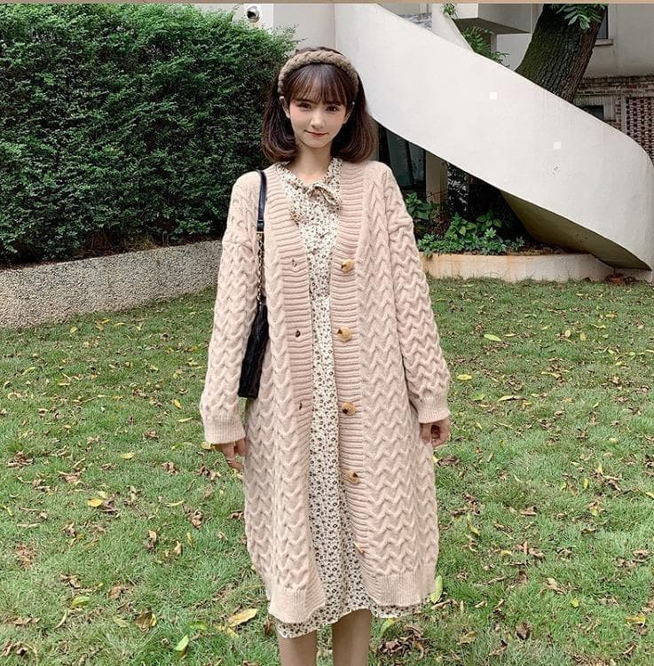 大きいサイズ 新品 秋冬 ニット ロングカーディガン 黒 ゆったり 5L　長袖ｓ