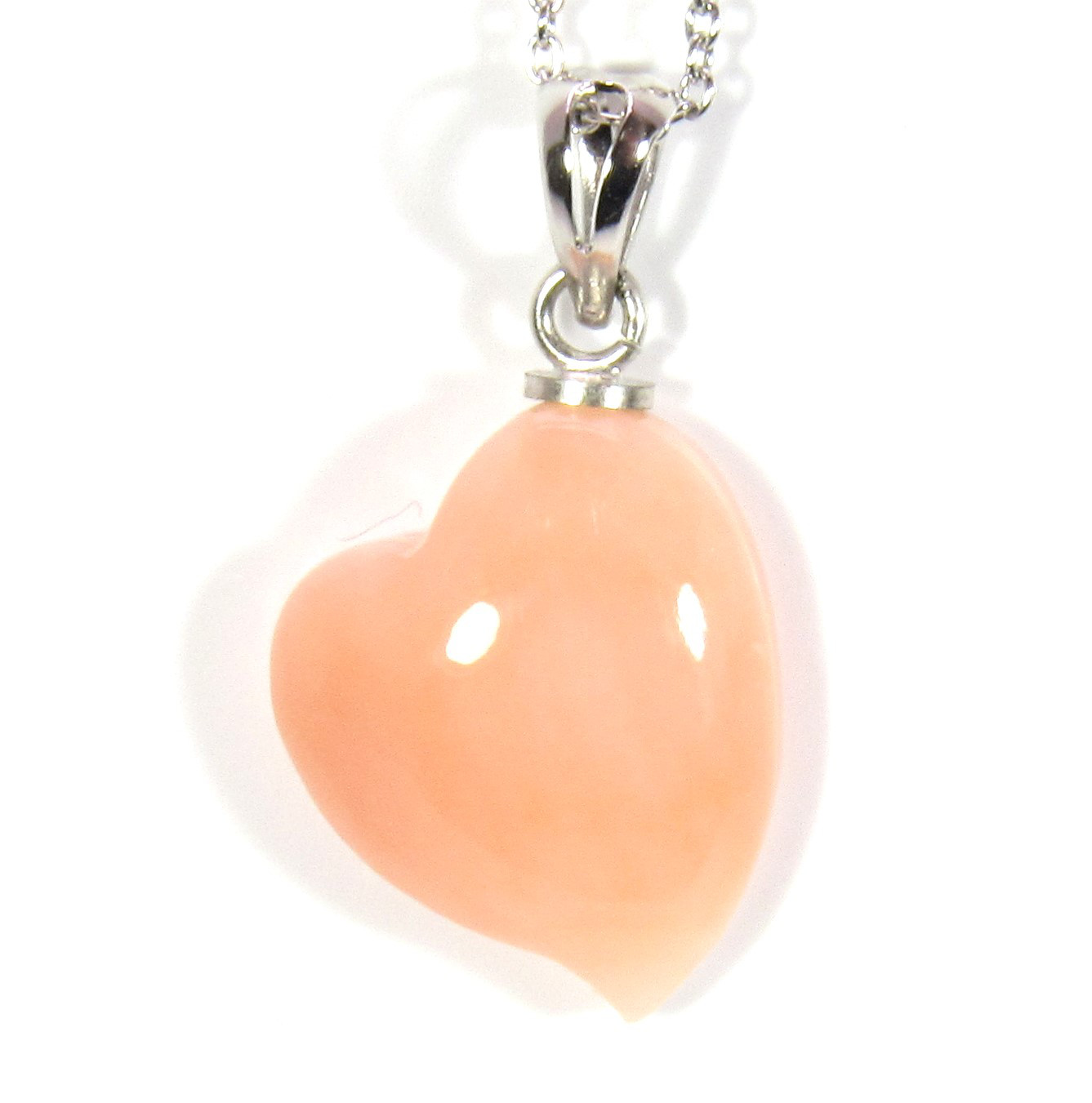 宝石珊瑚   さんご　ハ－トペンダント アクセサリ－ ・ジュエリー　ネックレス　IMG－2044