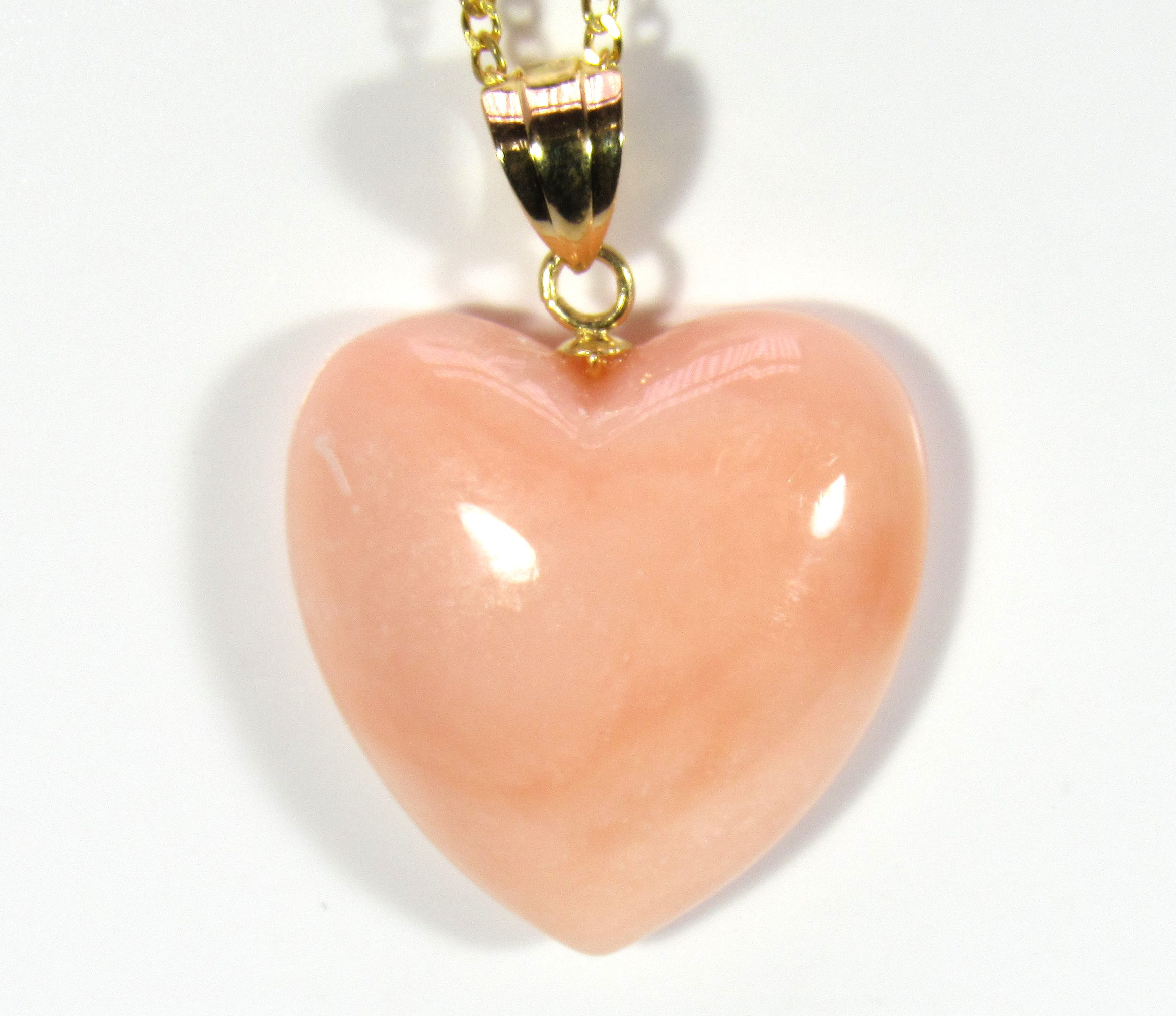 宝石珊瑚   さんご　ハ－トペンダント  アクセサリ－ ・　ジュエリーネックレス　IMG－ 　2055