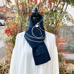 673 藍染 藍染め カフェ エプロン 腰巻き 前掛け インディゴ 染め