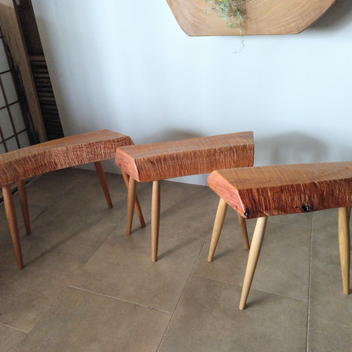 自然木のベンチ ② スツール・サイドテーブル・ディスプレイ 椅子