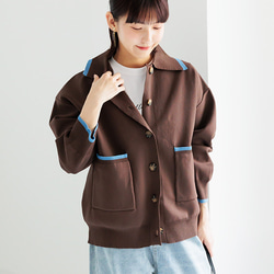 圧縮ウール100%☆さっと羽織れるフード付きコーディガン☆カーディガン