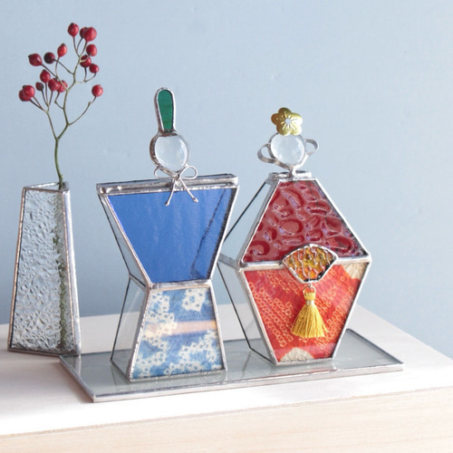 ステンドグラス お雛様 ⑤ (2026年新作) おひなさま ガラス雛 ひな祭り