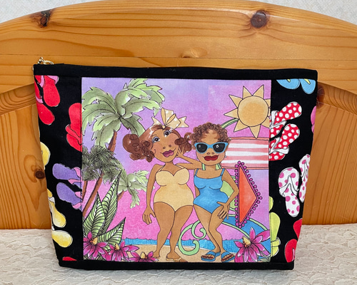 大きいポーチ ロラライハリス＊ビーチ(Wanna beach) ポーチ YUKI 通販