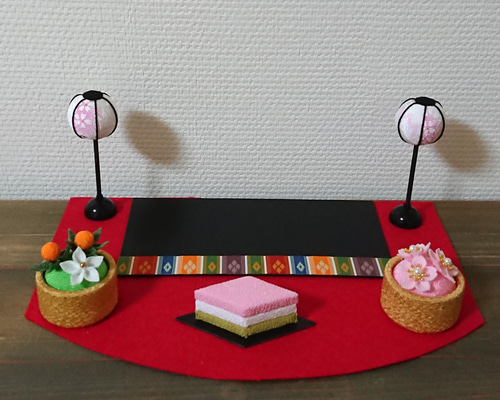 【美品】ひな祭り 豪華雛道具一式セット（点灯確認済み雪洞・桜橘・菱餅など）※人形なし ct-2s2.jpg