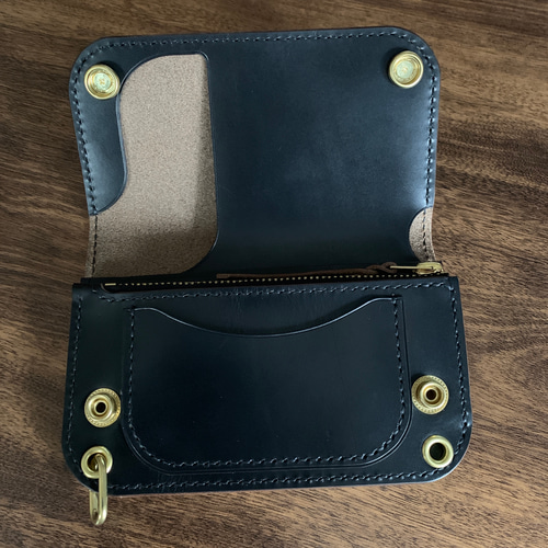 トラッカーウォレット ミドル クロムエクセル lefty仕様 二つ折り財布