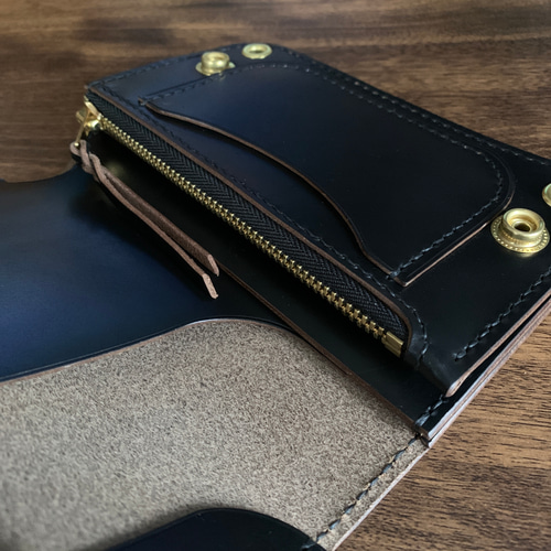 トラッカーウォレット ミドル クロムエクセル lefty仕様 二つ折り財布